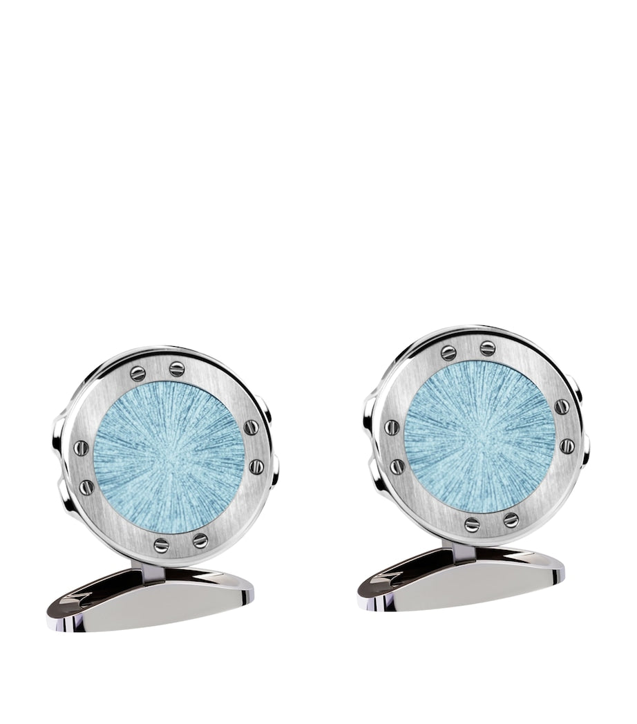 Chopard Alpine Eagle cufflinks stainless steel 1.5cm, UK version