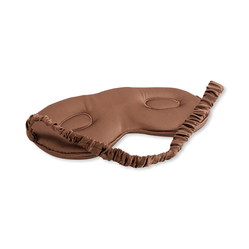 Smug Cloud padded satin sleep mask Mocha, UK version