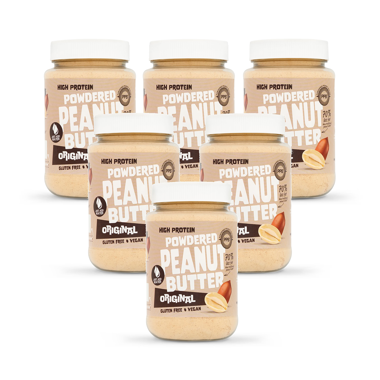 PPB Powdered Peanut Butter Original 6 x 180g - British product