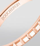 Boucheron mini rose gold Clou de Paris wedding ring, imported from the UK