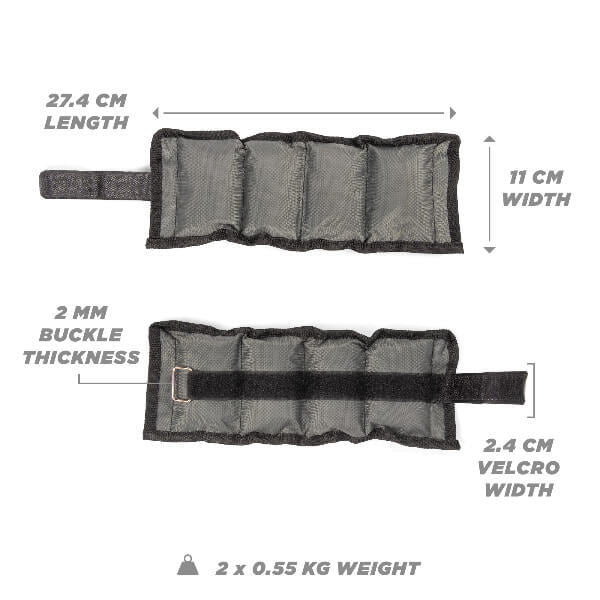 Phoenix Fitness wrist and ankle strap weights 0.5kg, UK version