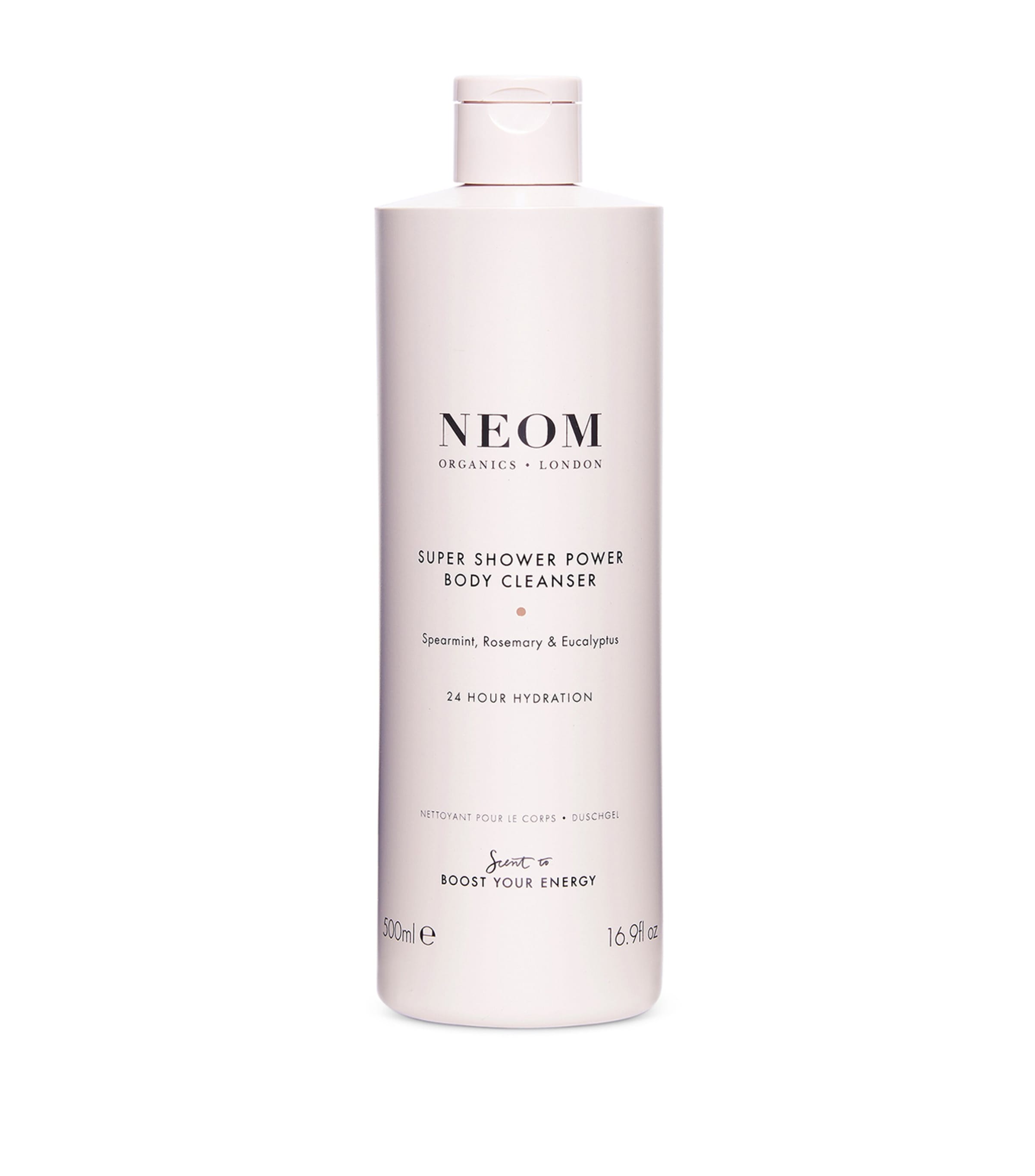 NEOM Super Shower Power Body Cleanser 500ml, imported from the UK