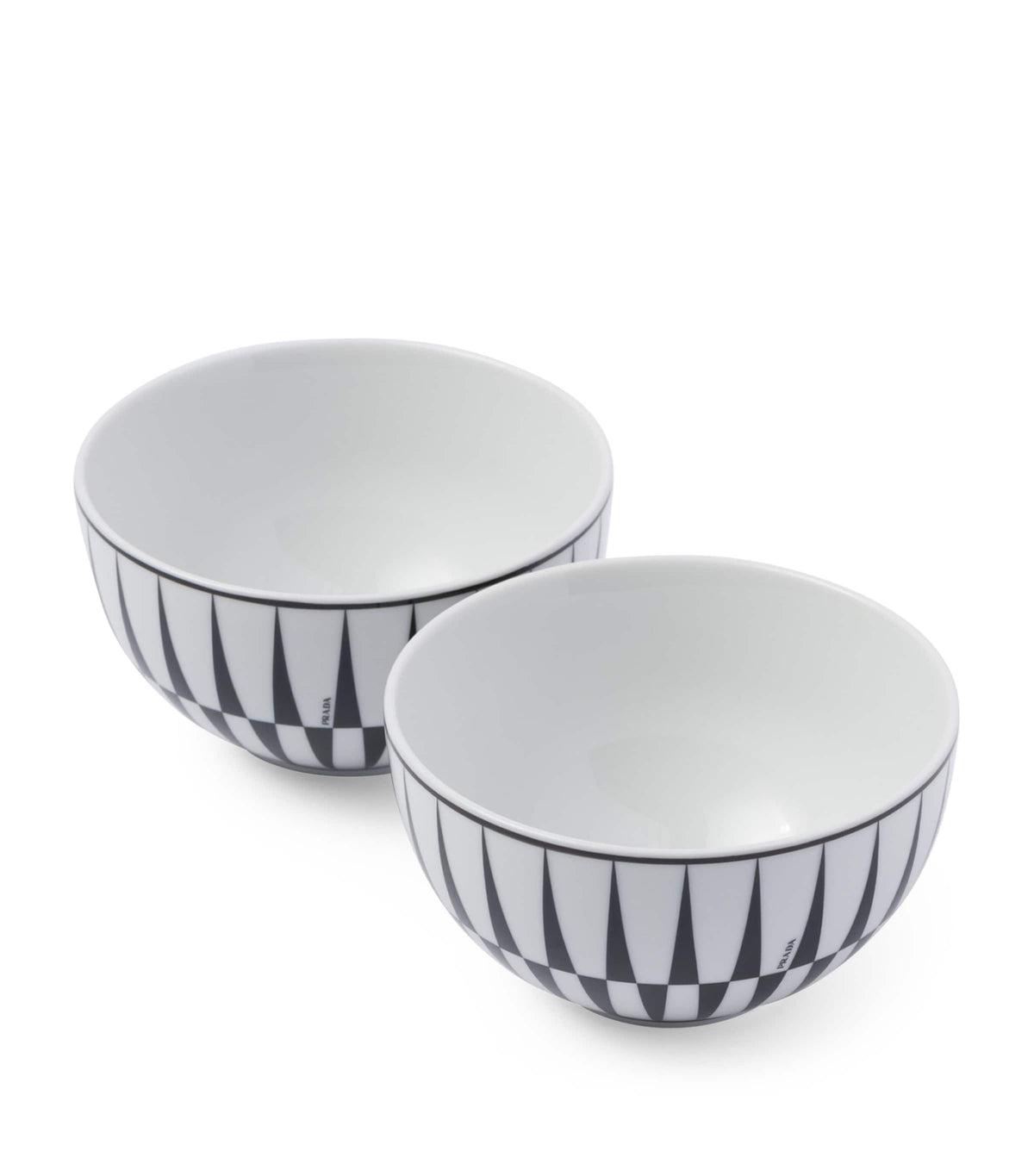 Prada Stripes cereal bowls set of 2 12cm, imported from the UK