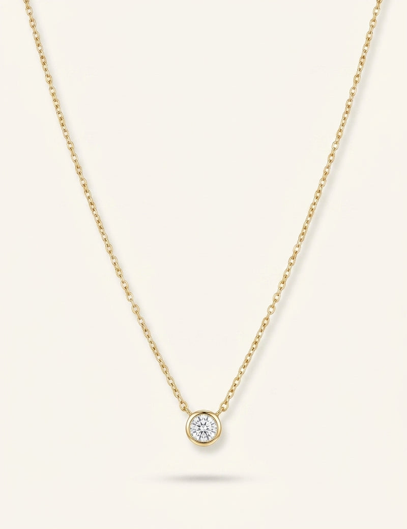 Cartier d'Amour large necklace 18ct yellow gold 0.18ct diamond - British product