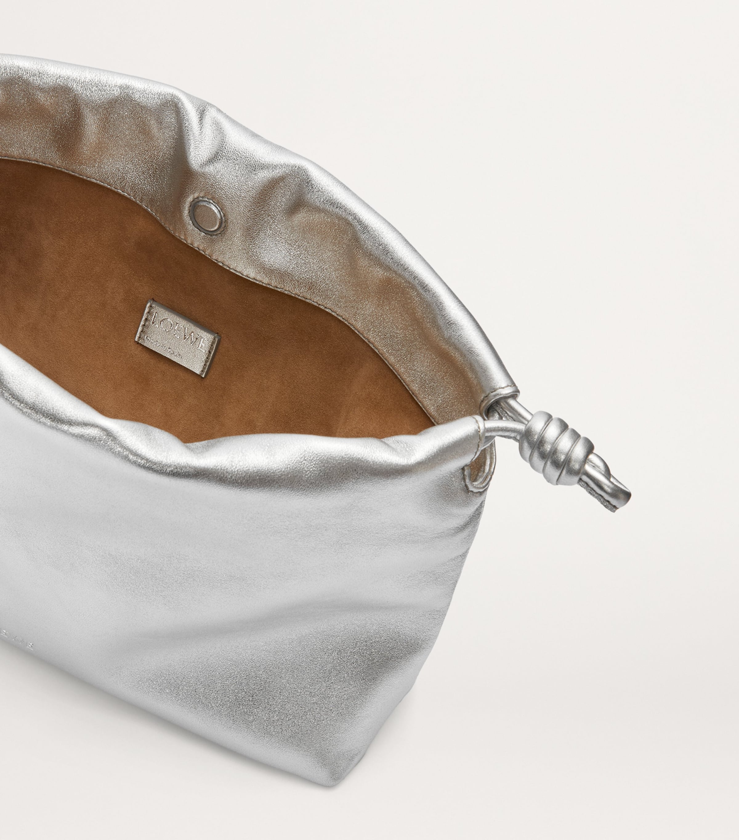 LOEWE medium metallic leather Flamenco purse, imported from the UK