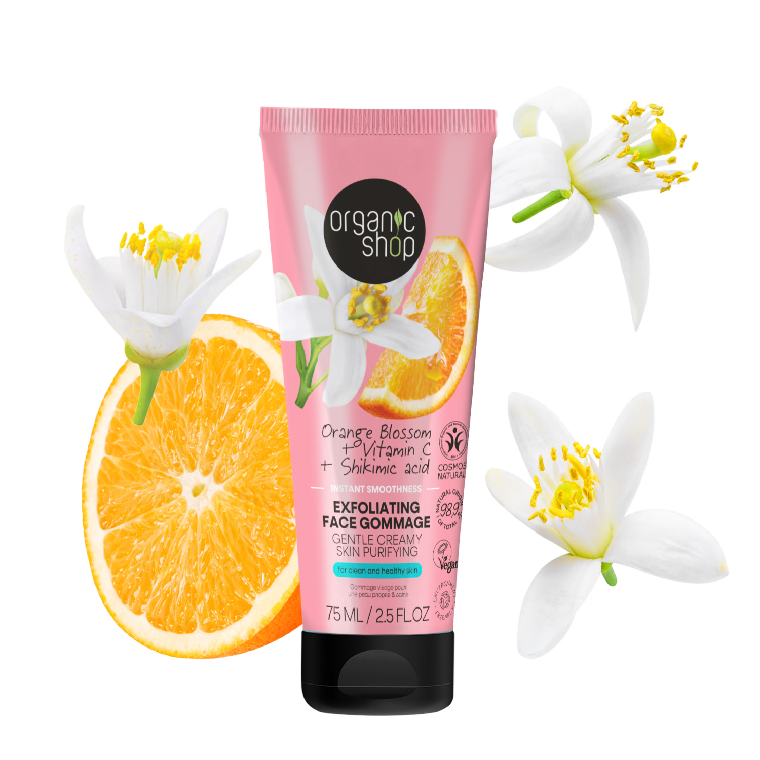 Organic Shop Orange Blossom Face Gommage 75ml (British brand)
