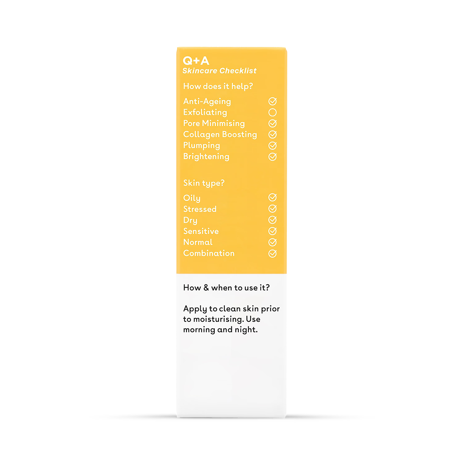 Q+A Peptide Facial Serum 30ml, imported from the UK