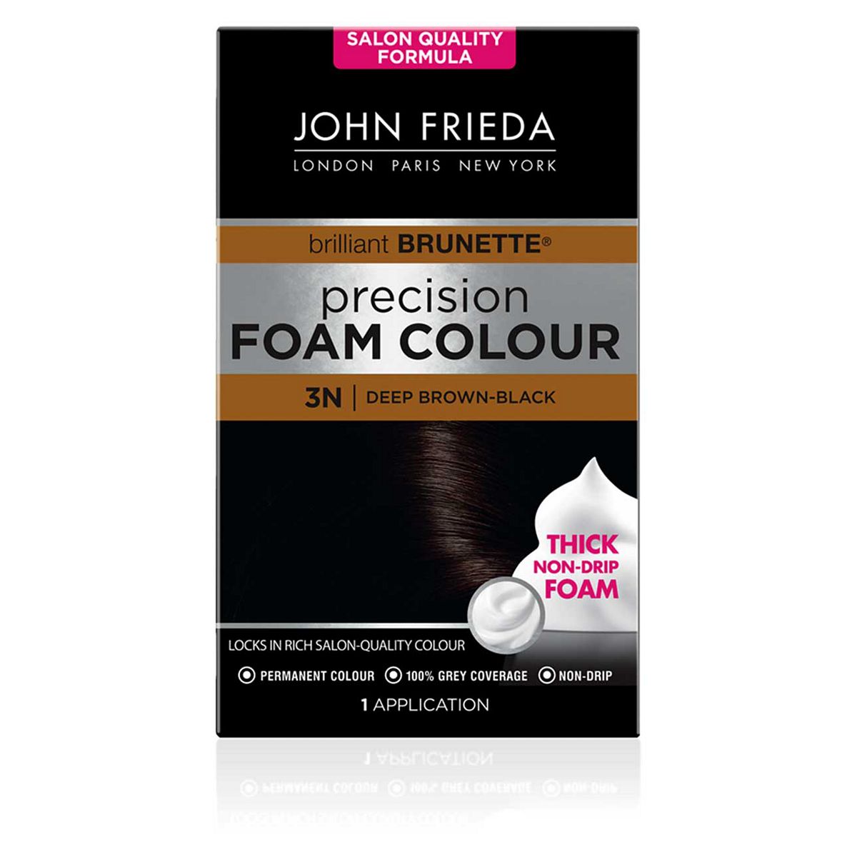 John Frieda Precision Foam Colour 3N Deep Brown Black 130ml GOODS Boots   