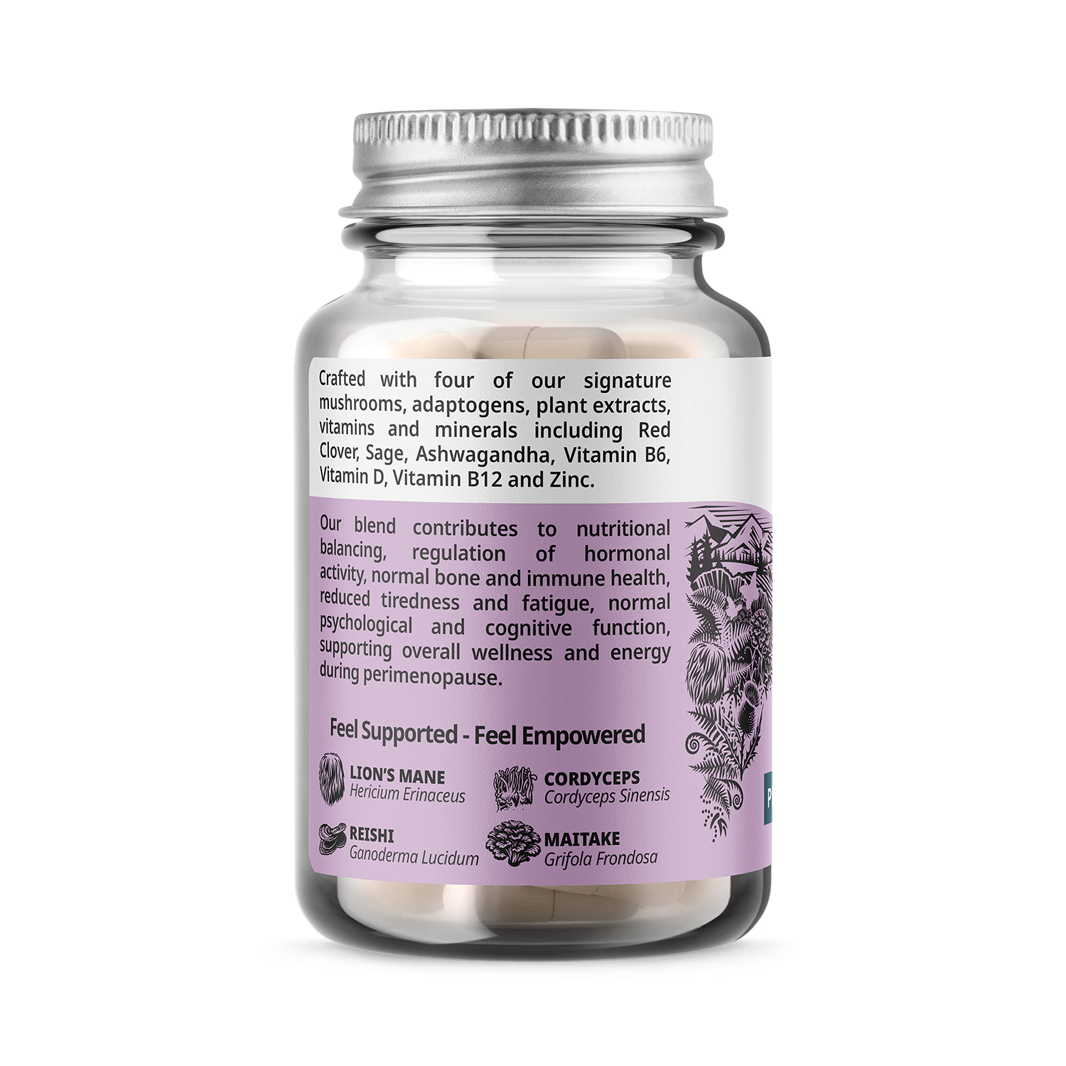 Love Mushrooms perimenopause mushroom blend 60 capsules (British brand)