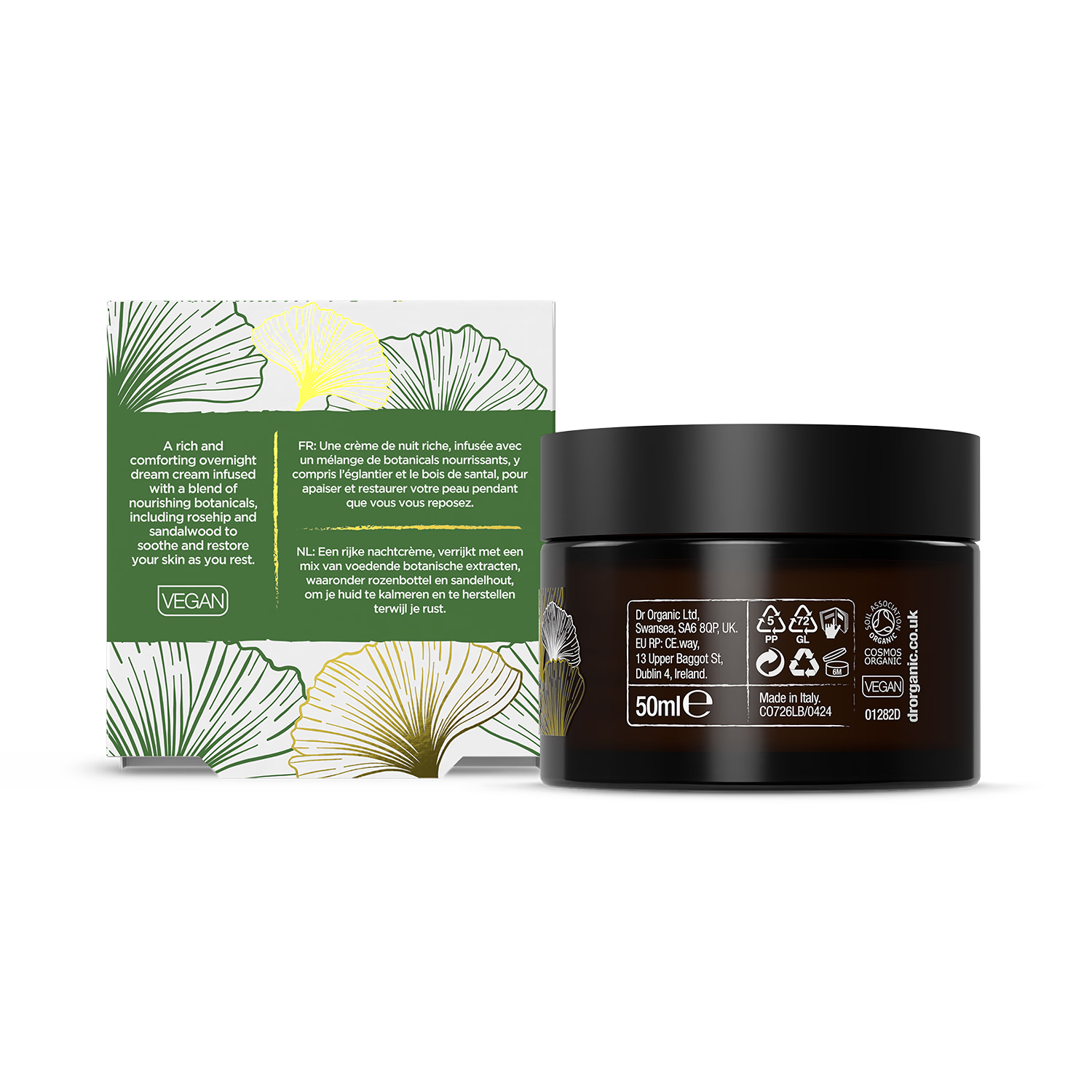 Dr Organic Evoke Tranquility Night Cream 50ml - British product