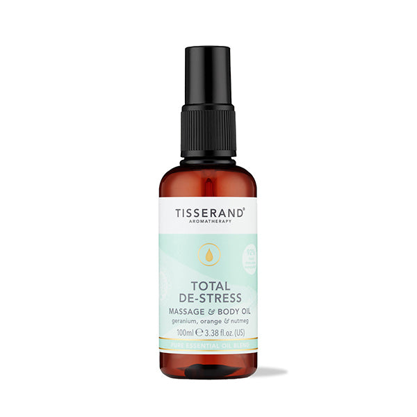 Tisserand Total De-Stress massage oil 100ml, imported from the UK