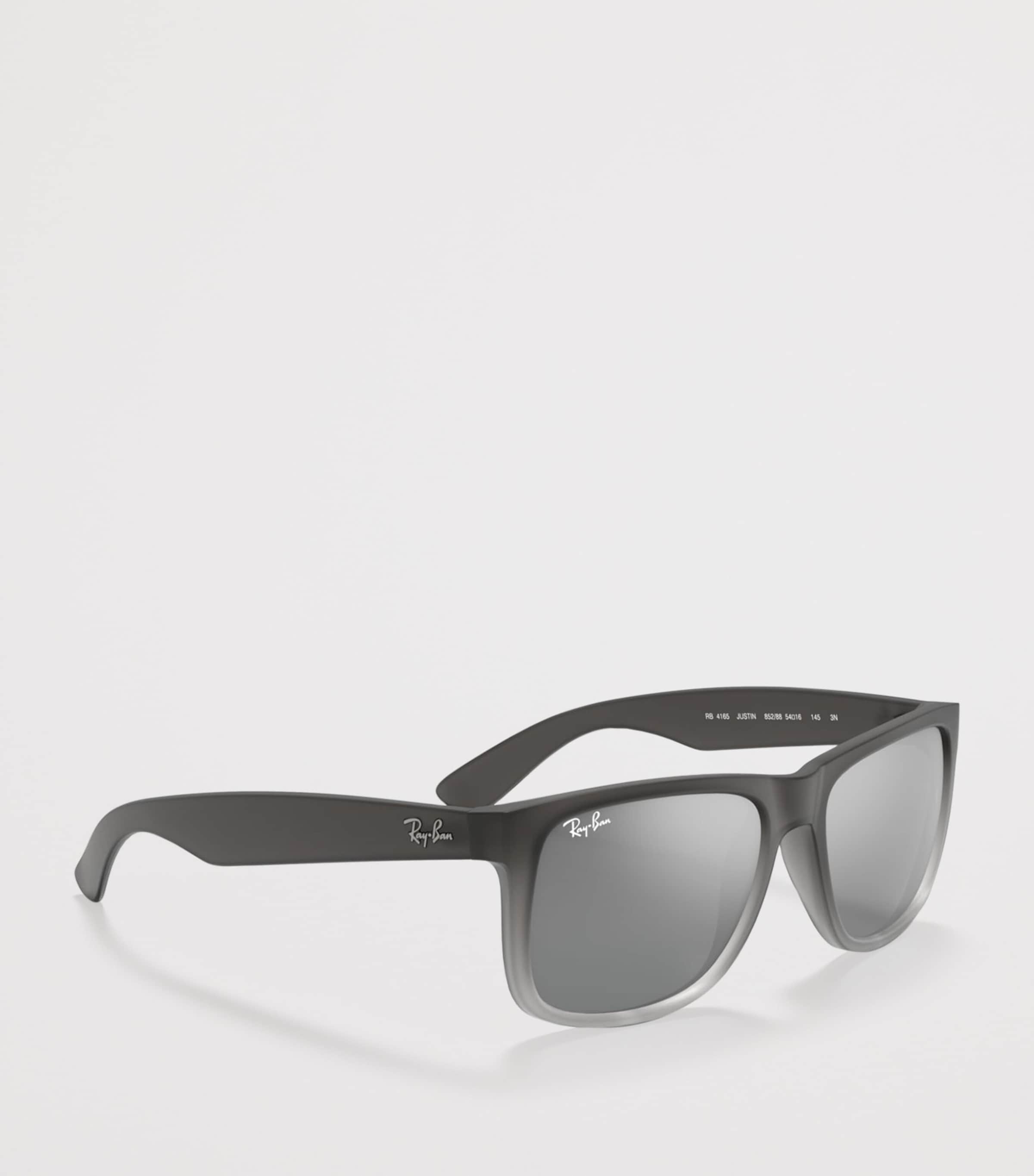 Ray-Ban Justin klassische quadratische Sonnenbrille mit verspiegelten Gläsern, britische Version