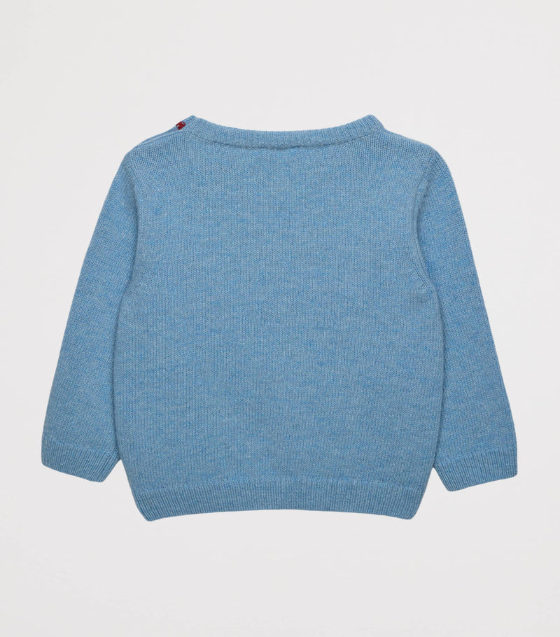 Trotters Henry car and bear wool-blend baby sweater 3-24 months (British brand)
