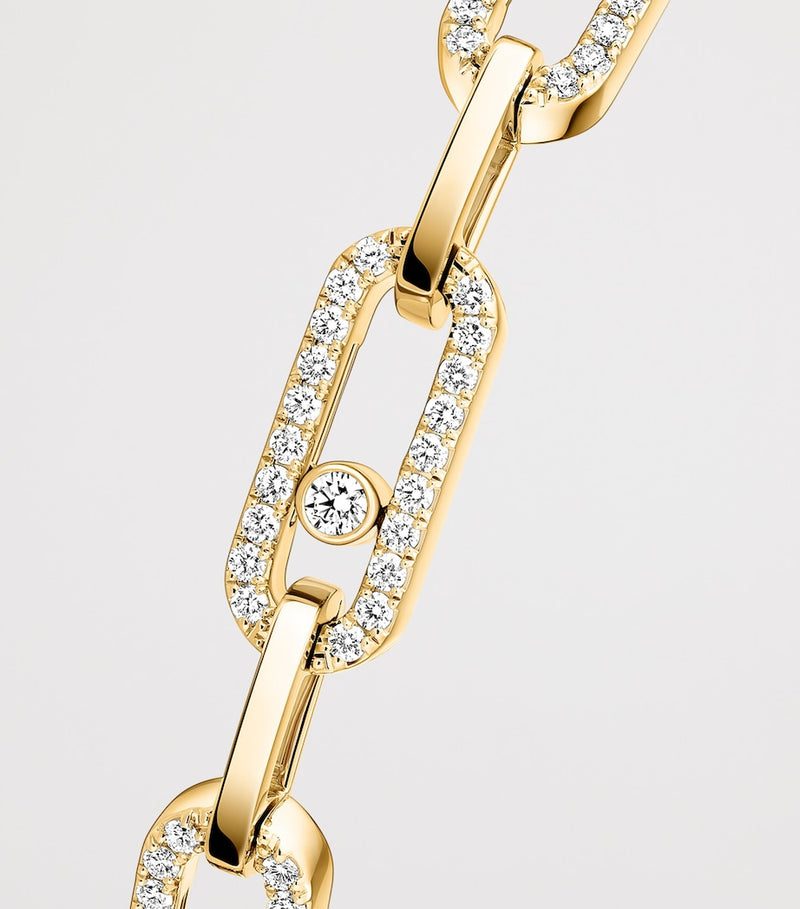 Messika Move Link yellow gold diamond bracelet 0.82ct - British product