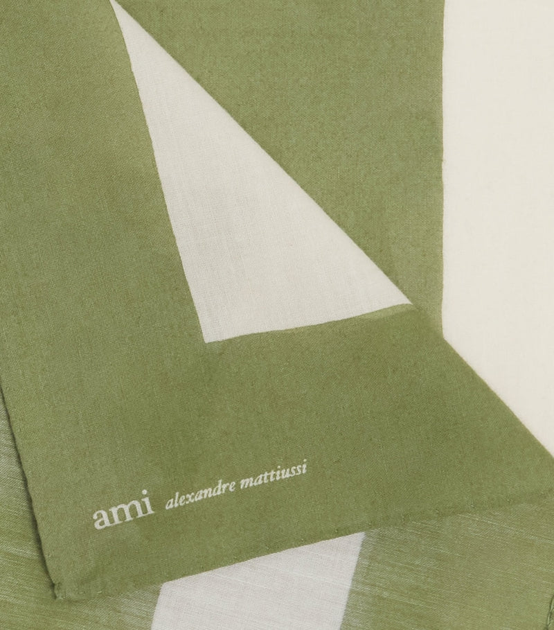 AMI Paris cotton Ami de Coeur scarf 45cm, UK version