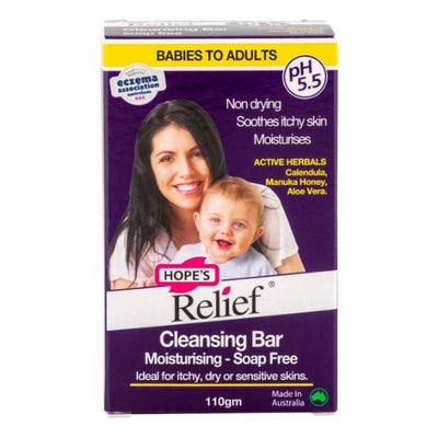 Superdrug Hope's Relief Soap Free Cleansing Bar 110g- Buy online at McGrocer
