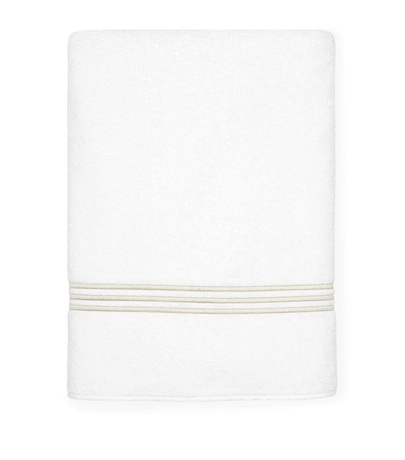 Pratesi Tre Righe Bath Towel 75cm x 150cm, imported from the UK
