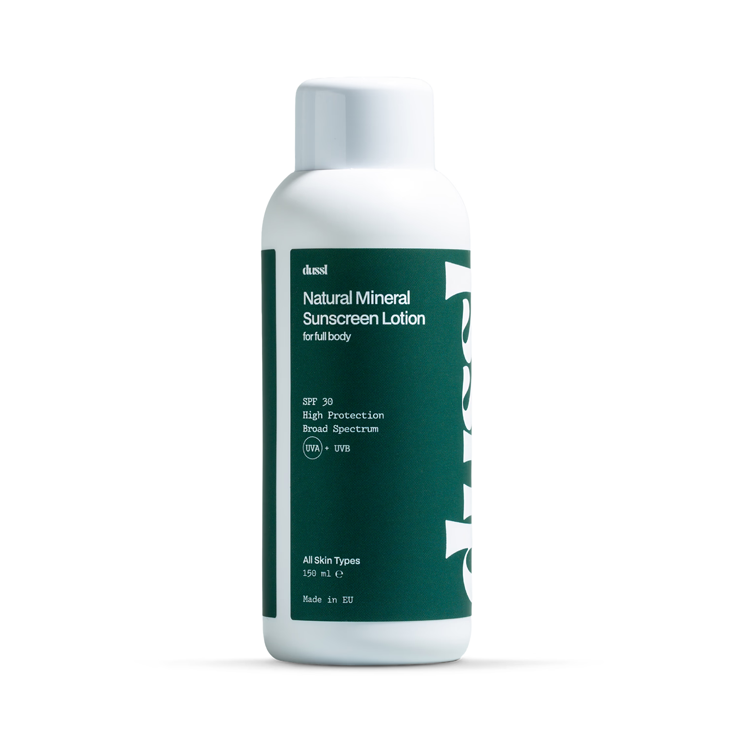 dussl Natural Mineral Sunscreen SPF 30 150ml (British brand)
