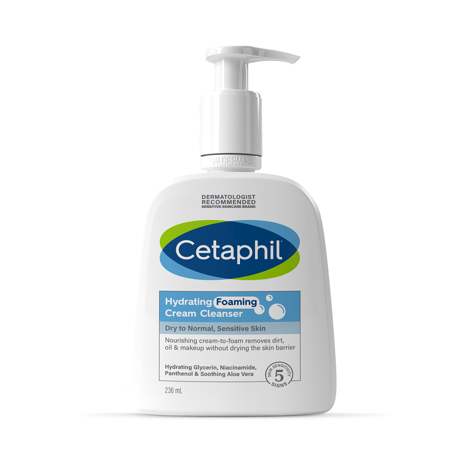 Cetaphil Hydrating Foaming Cream Cleanser Face Wash 236ml - British product