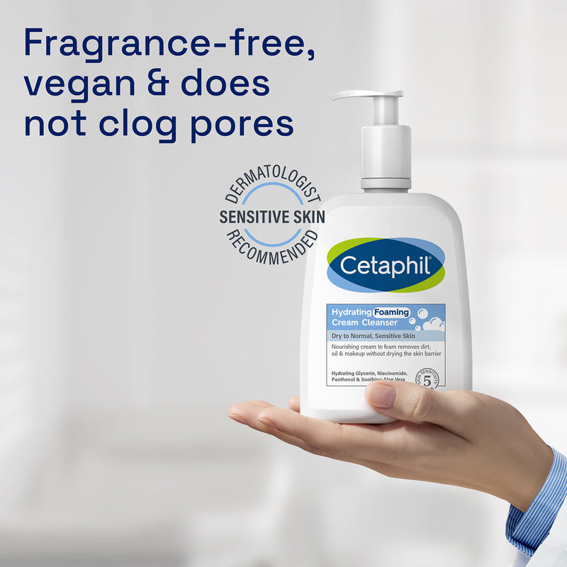 Cetaphil Hydrating Foaming Cream Cleanser Face Wash 236ml - British product