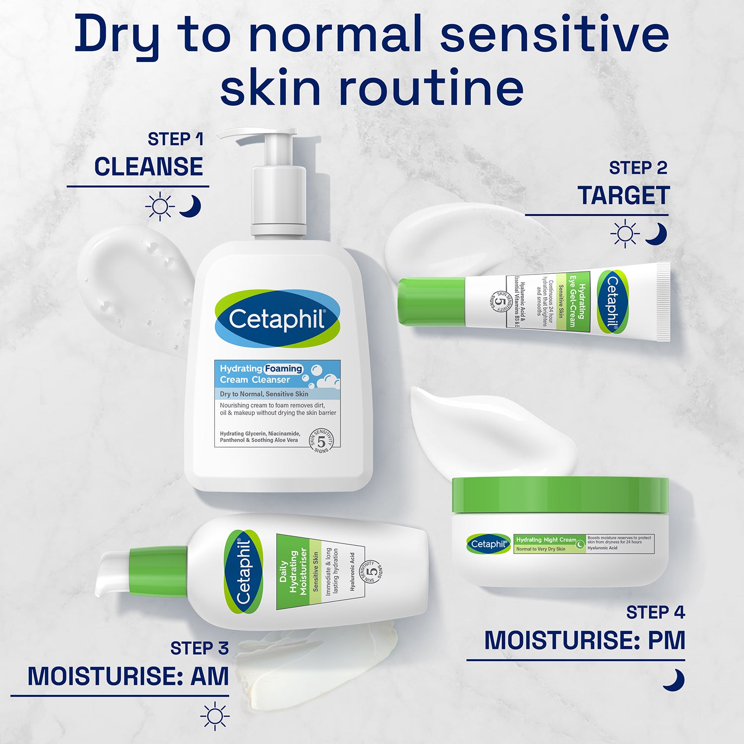 Cetaphil Hydrating Foaming Cream Cleanser Face Wash 236ml - British product
