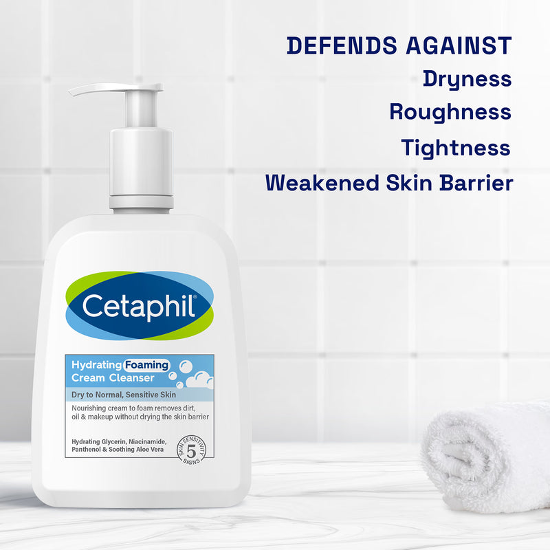 Cetaphil Hydrating Foaming Cream Cleanser Face Wash 236ml - British product