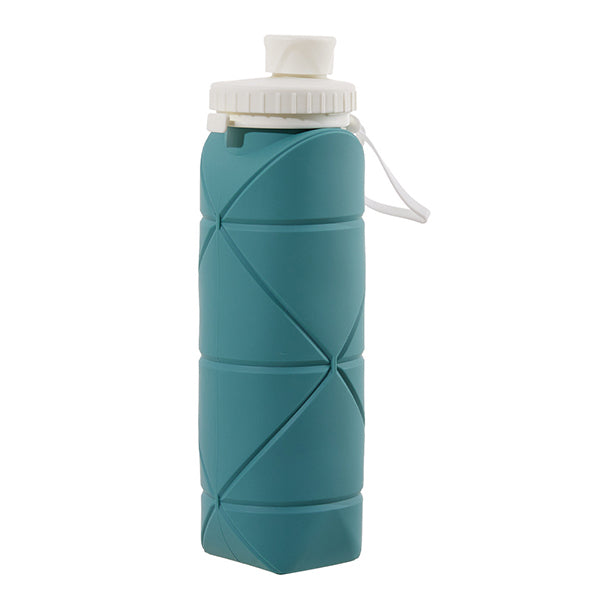Livingandhome collapsible water bottle green 600ml - British product