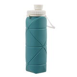 Livingandhome collapsible water bottle green 600ml - British product