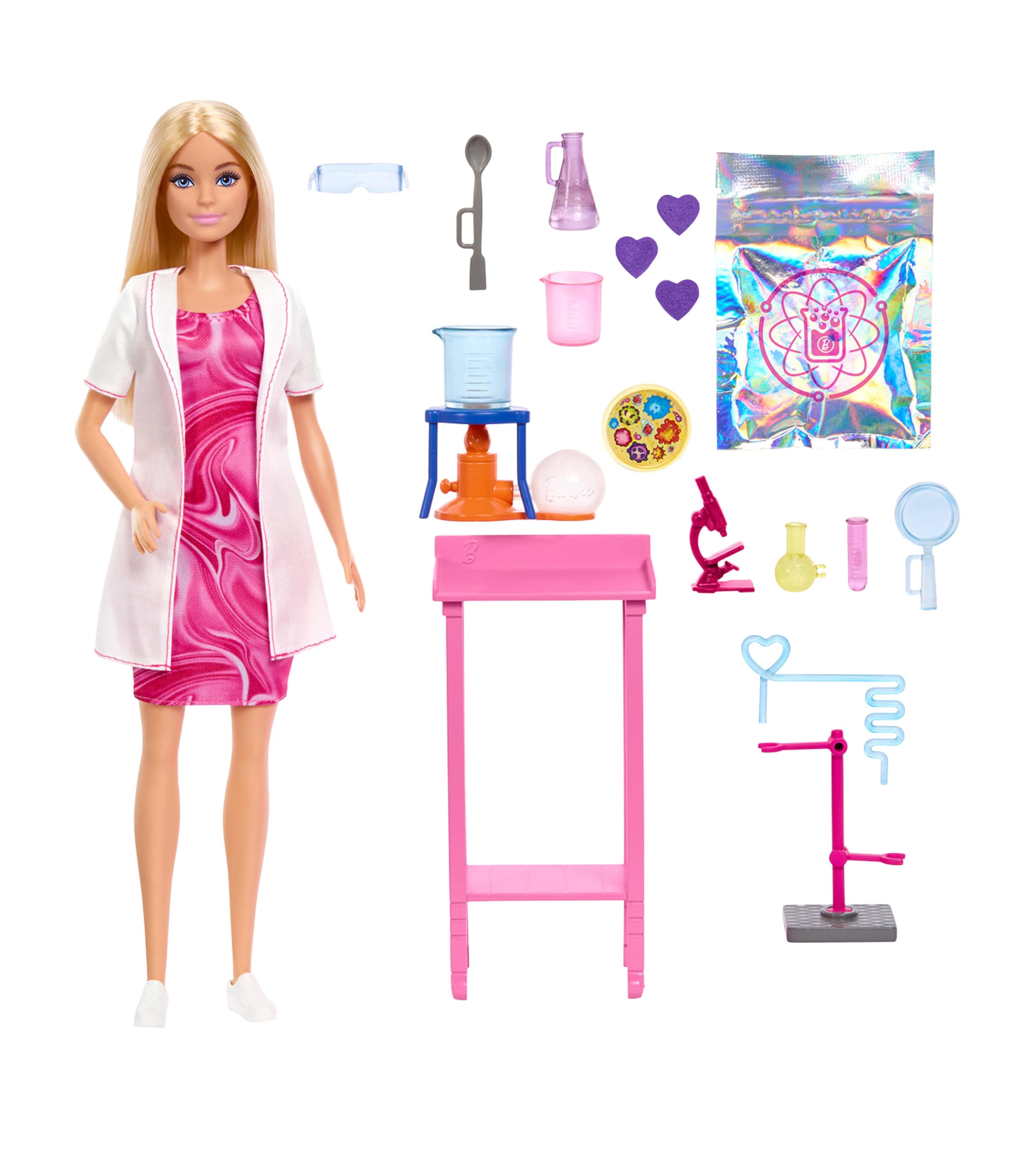 Barbie Scientist Doll with lab accessories - British product