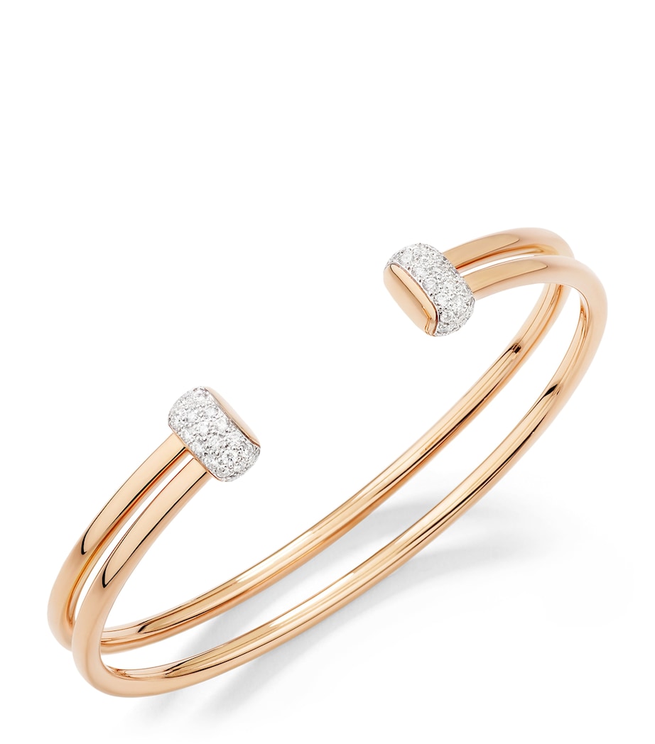 Pomellato rose gold and diamond bangle - British product
