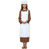 Smiffys Victorian Kit white apron mop cap, UK version