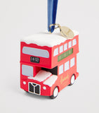 Harrods London bus decoration with iridescent snow, UK version