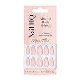 Nail HQ almond matte french false nails 24 pieces (British brand)