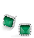 Marli New York Cleo pyramid earrings in 18kt white gold, UK version