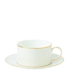 Wedgwood Gio Gold teacup and saucer set (British brand)