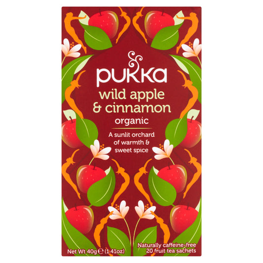 Pukka Organic Wild Apple & Cinnamon Fruit Tea Bags x20 40g All tea Sainsburys   