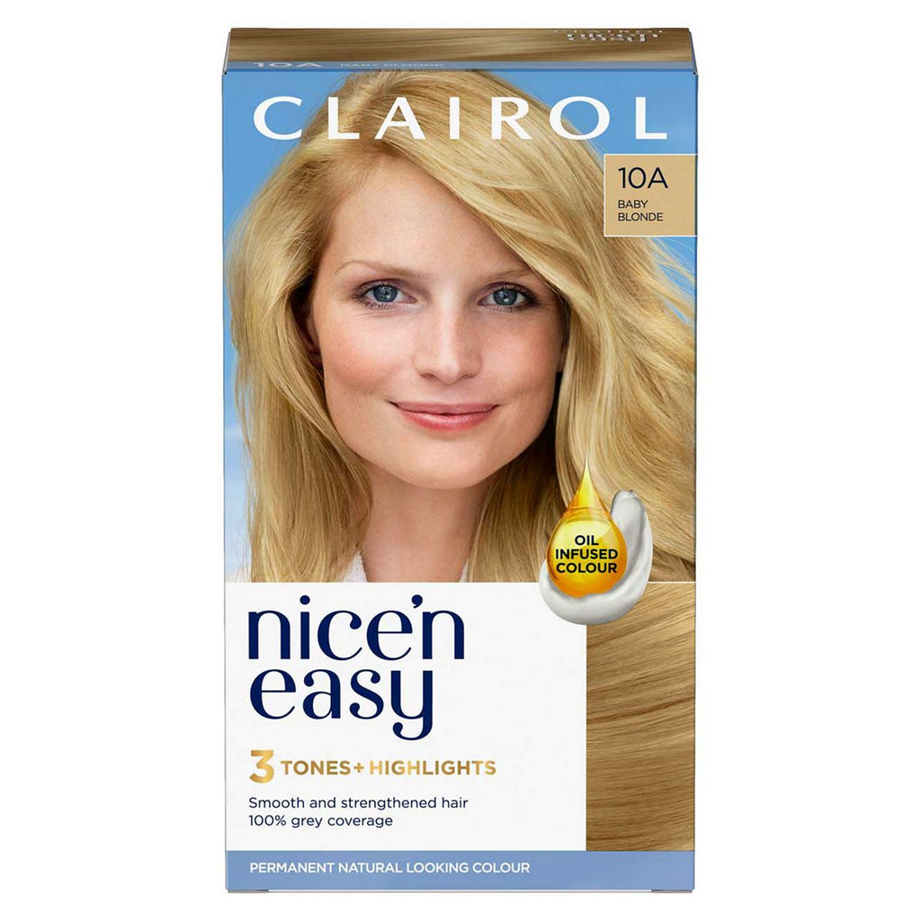 Clairol Nice'n Easy Crème Oil Infused Permanent Hair Dye 10A Baby Blonde 177ml