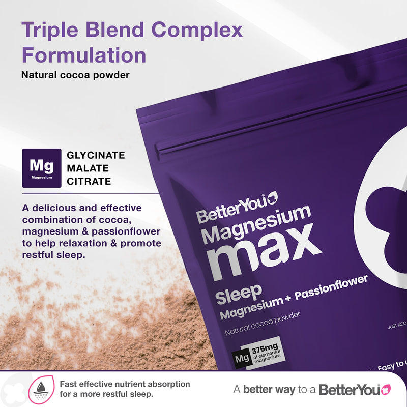 BetterYou Magnesium Max Sleep Powder 120g, UK version