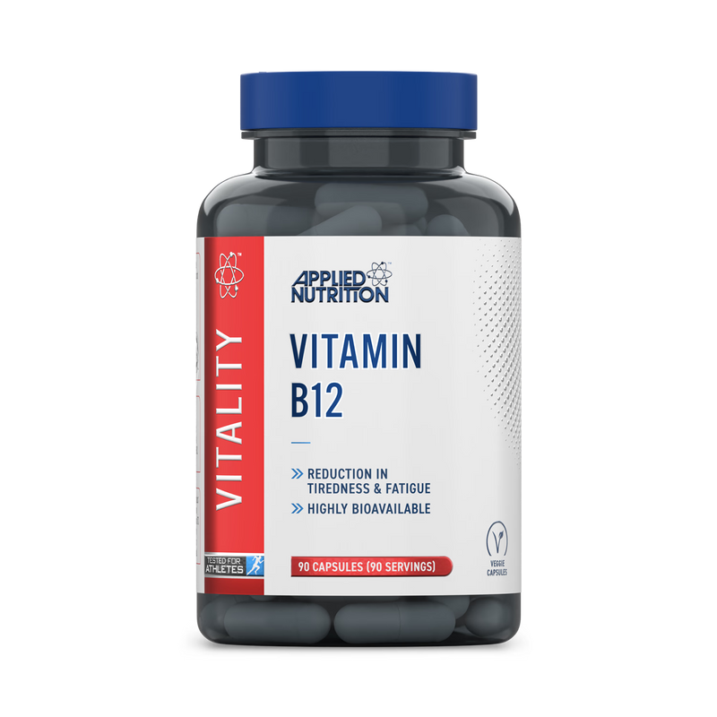 Applied Nutrition vitamin B12 capsules high strength 1000mcg 90 capsules, imported from the UK