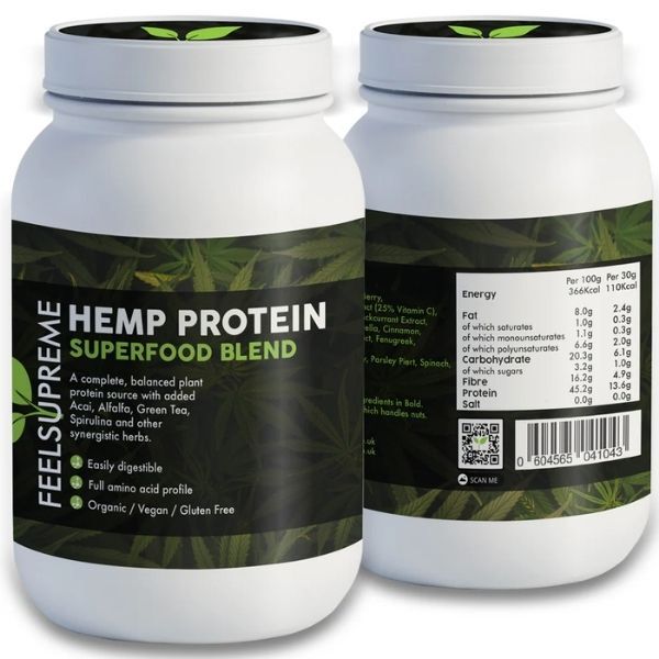 Feel Supreme Hemp Protein Superfood Blend 500g, UK version
