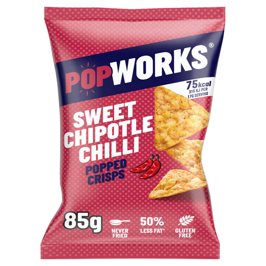 Popworks Sweet Chipotle Chilli Flavour Popped Crisps GOODS ASDA   