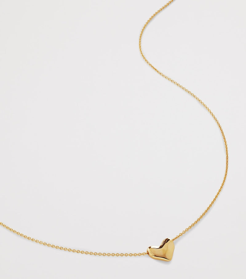 Monica Vinader gold vermeil heart necklace, imported from the UK
