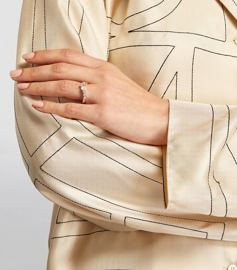 Sophie Bille Brahe Ensemble Ocean ring in gold with diamonds, imported from the UK