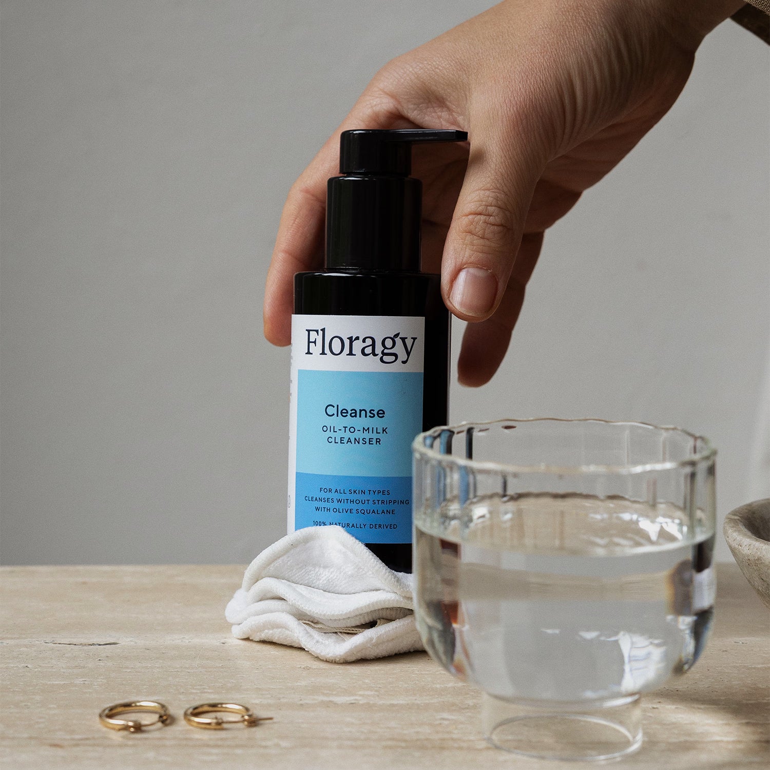 Botanical oil-to-milk cleanser, imported from the UK