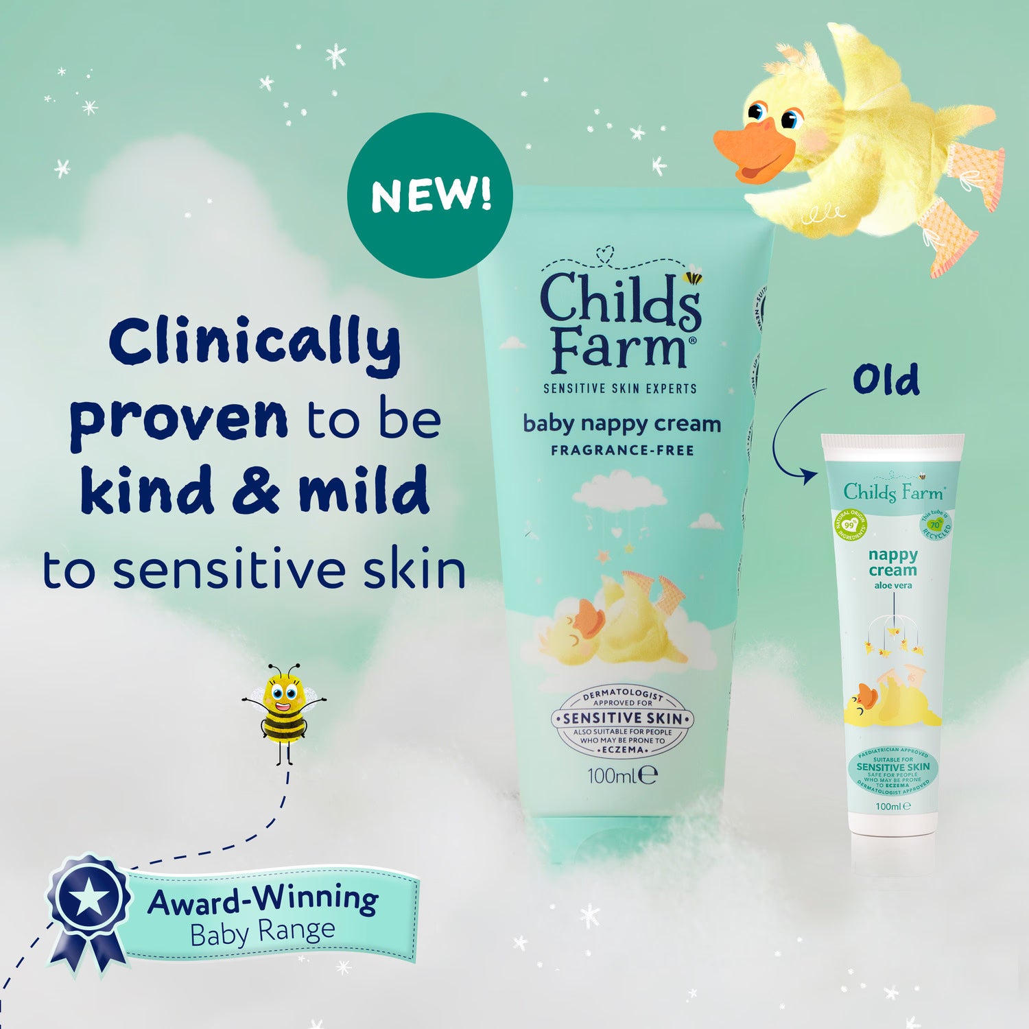 Childs Farm Baby Windelcreme ohne Duft 100ml - Britisches Produkt