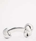 Babette Wasserman rhodium-plated metal knot cufflinks (British brand)