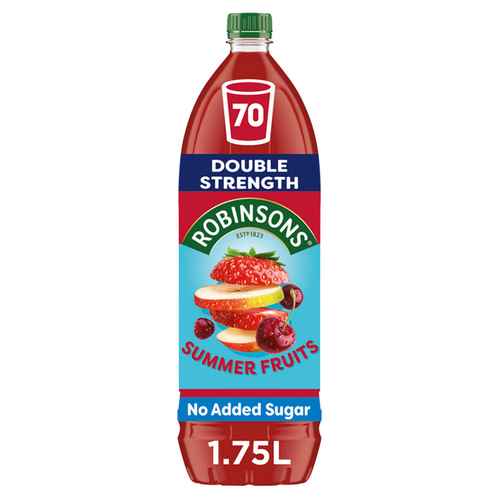 Robinsons Double Strength Summer Fruits No Added Sugar Fruit Squash 1.75L