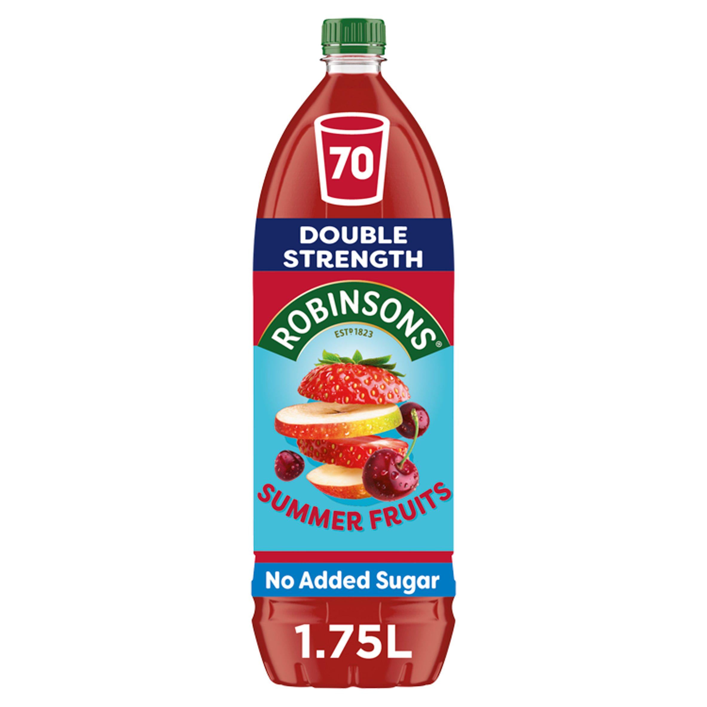 Robinsons Double Strength Summer Fruits No Added Sugar Fruit Squash 1.75L GOODS Sainsburys   