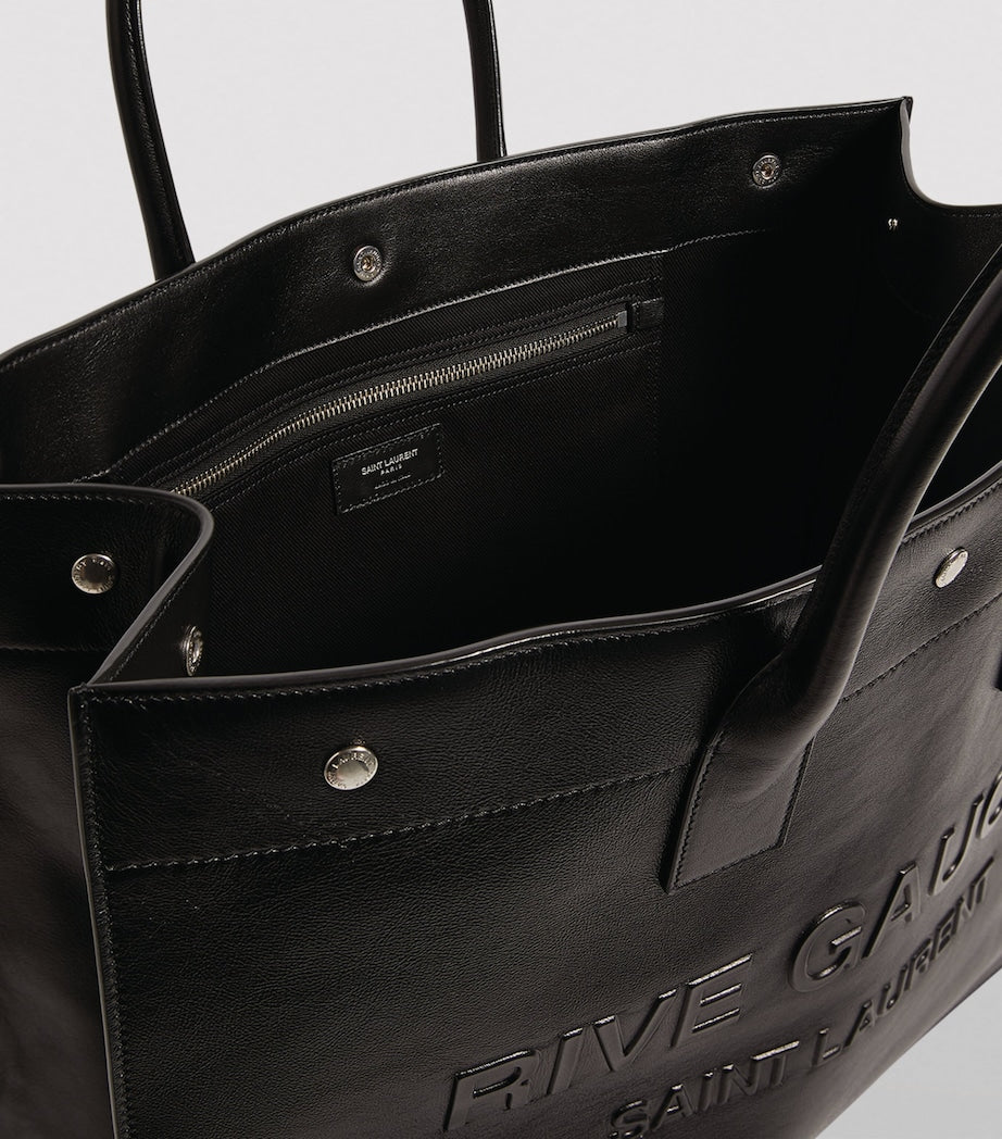 Saint Laurent Rive Gauche tote bag leather twin handles - British product