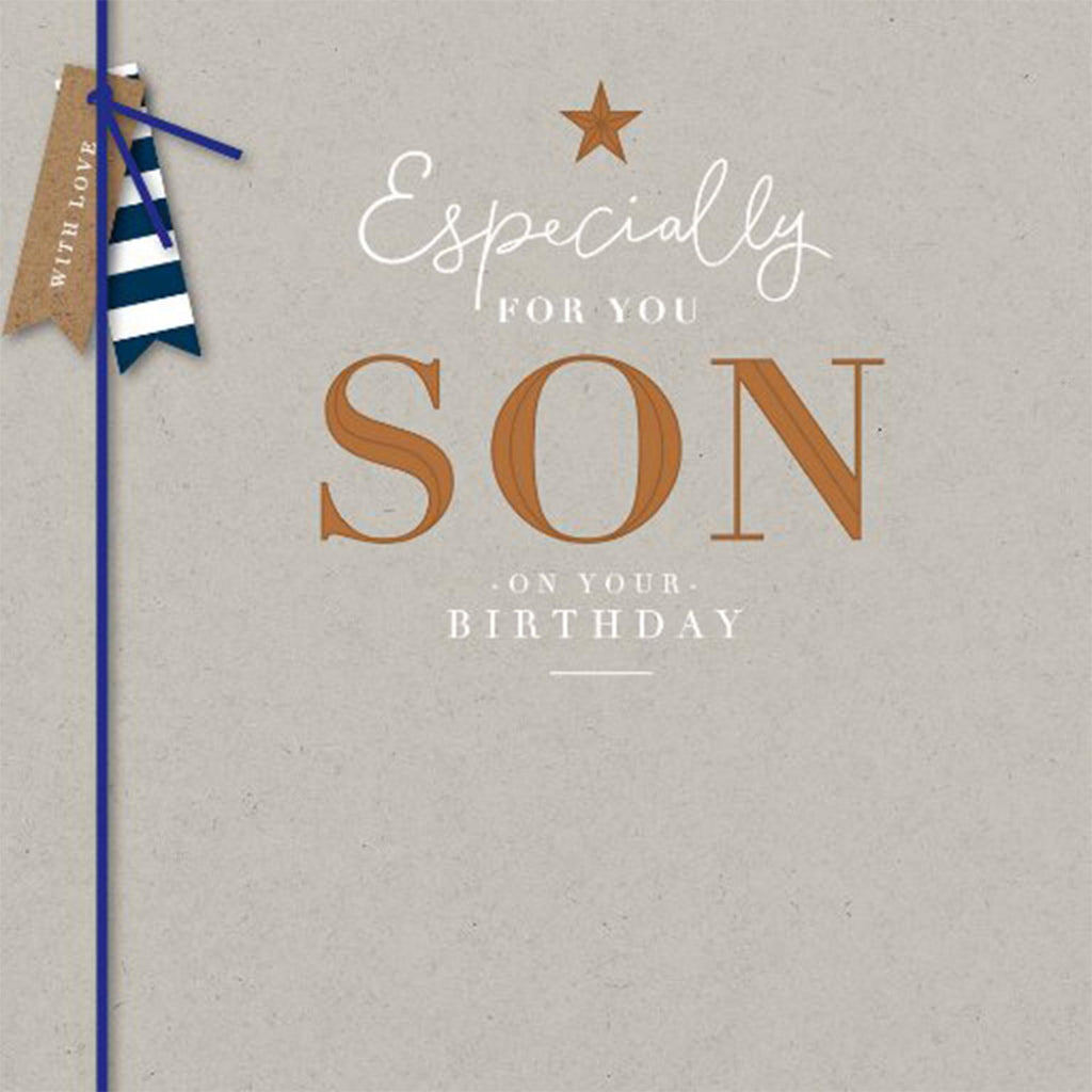 Carlton Happy Birthday Son Card Star And Cord Decoration Greeting Card